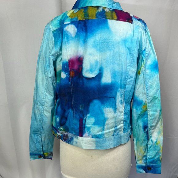 Claire Desjardins Artwork Jacket Sz M Multicolored Lightweight Lined 100% Cotton - Picture 4 of 11